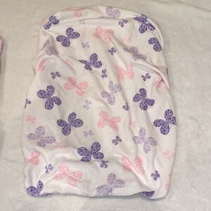 Butterfly Print Baby Girl Crib/ Lounger Cover